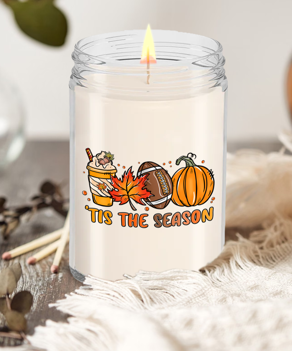 Smells Like Football, Fall and Pumpkin Spice Scented Soy Candles