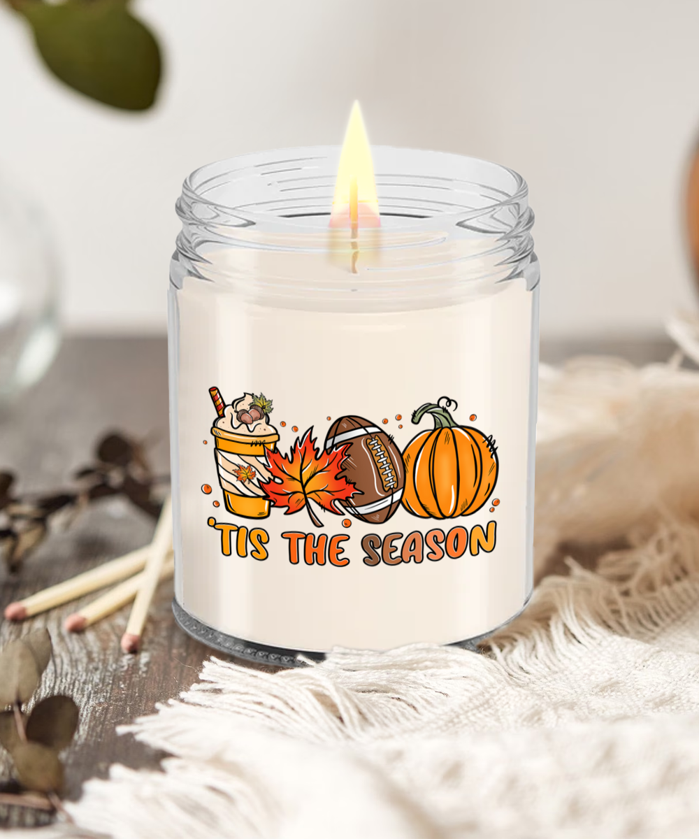 Smells Like Football, Fall and Pumpkin Spice Scented Soy Candles