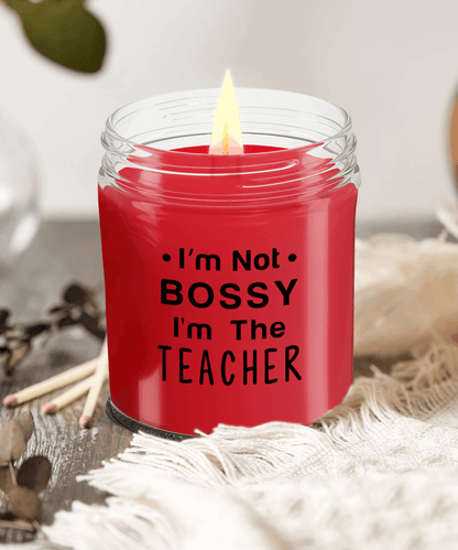 Gift for Teacher - I'm Not Bossy - Scented Soy Candle