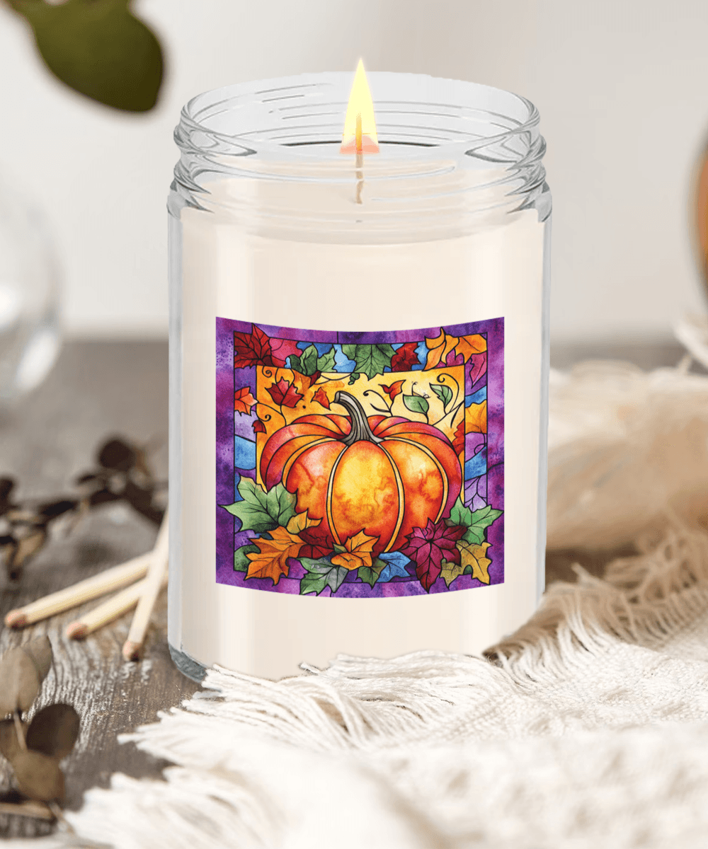 Fall Pumpkin Soy Container Jar Candle Home Decor