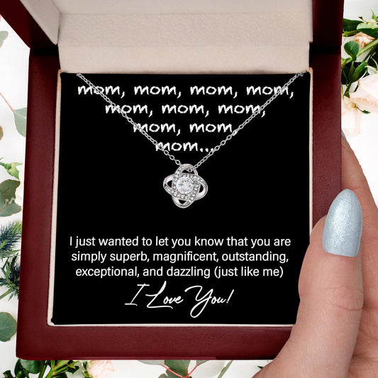 Mom You Are Just Like Me Love Knot Necklace