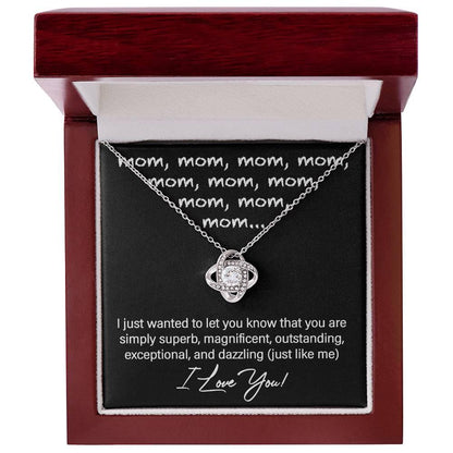 Mom You Are Just Like Me Love Knot Necklace - Mallard Moon Gift Shop