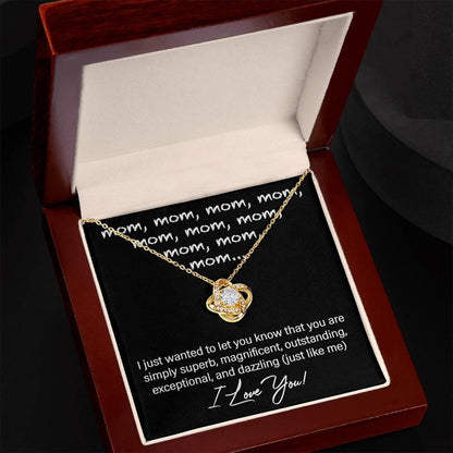 Mom You Are Just Like Me Love Knot Necklace - Mallard Moon Gift Shop