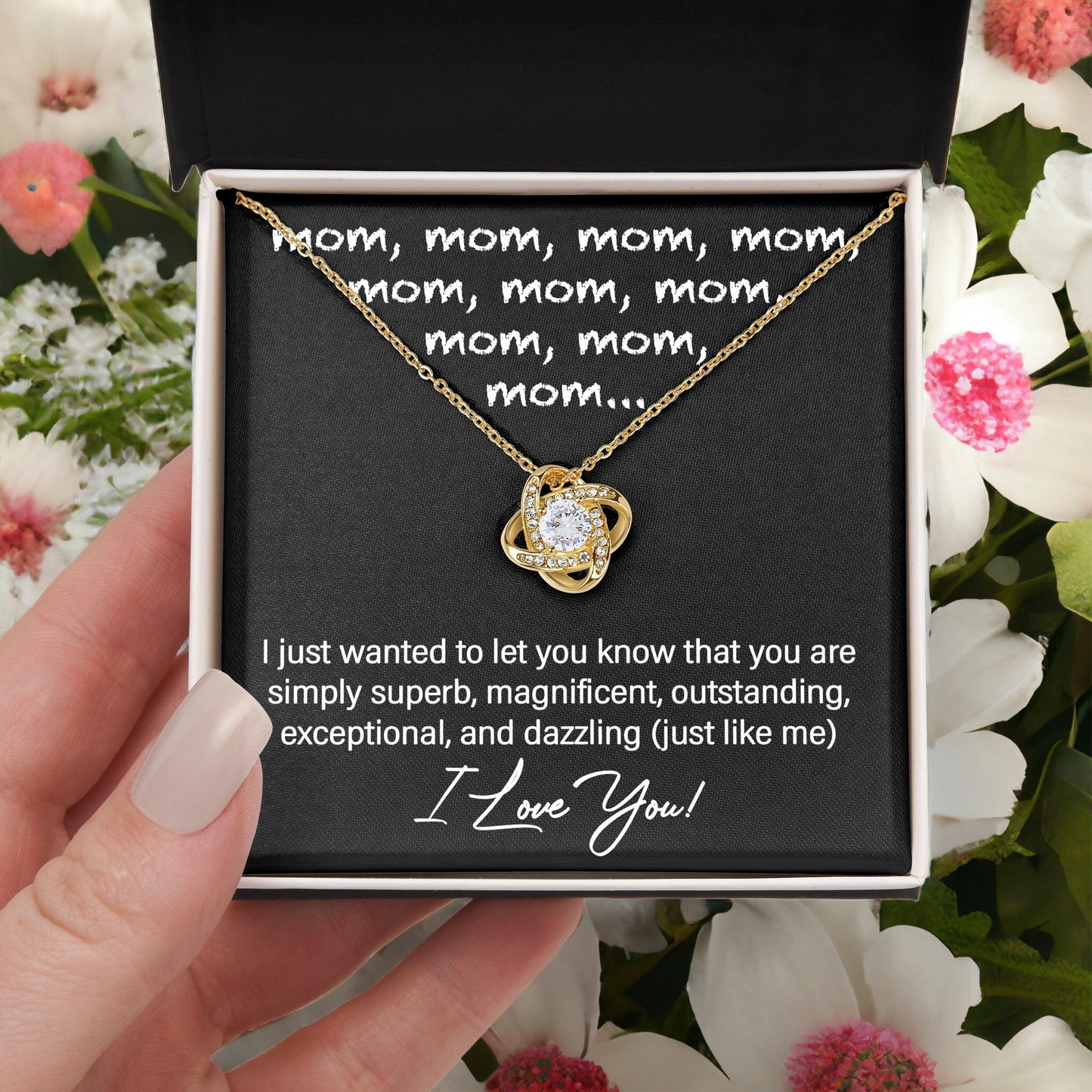 Mom You Are Just Like Me Love Knot Necklace