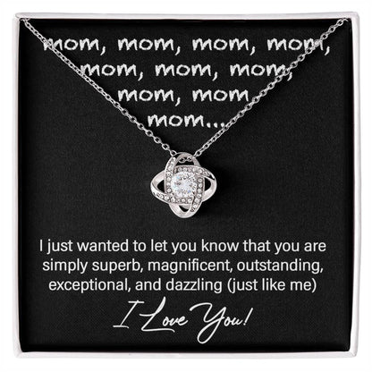 Mom You Are Just Like Me Love Knot Necklace - Mallard Moon Gift Shop