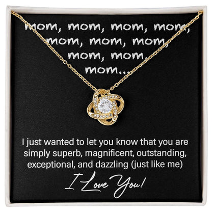 Mom You Are Just Like Me Love Knot Necklace - Mallard Moon Gift Shop