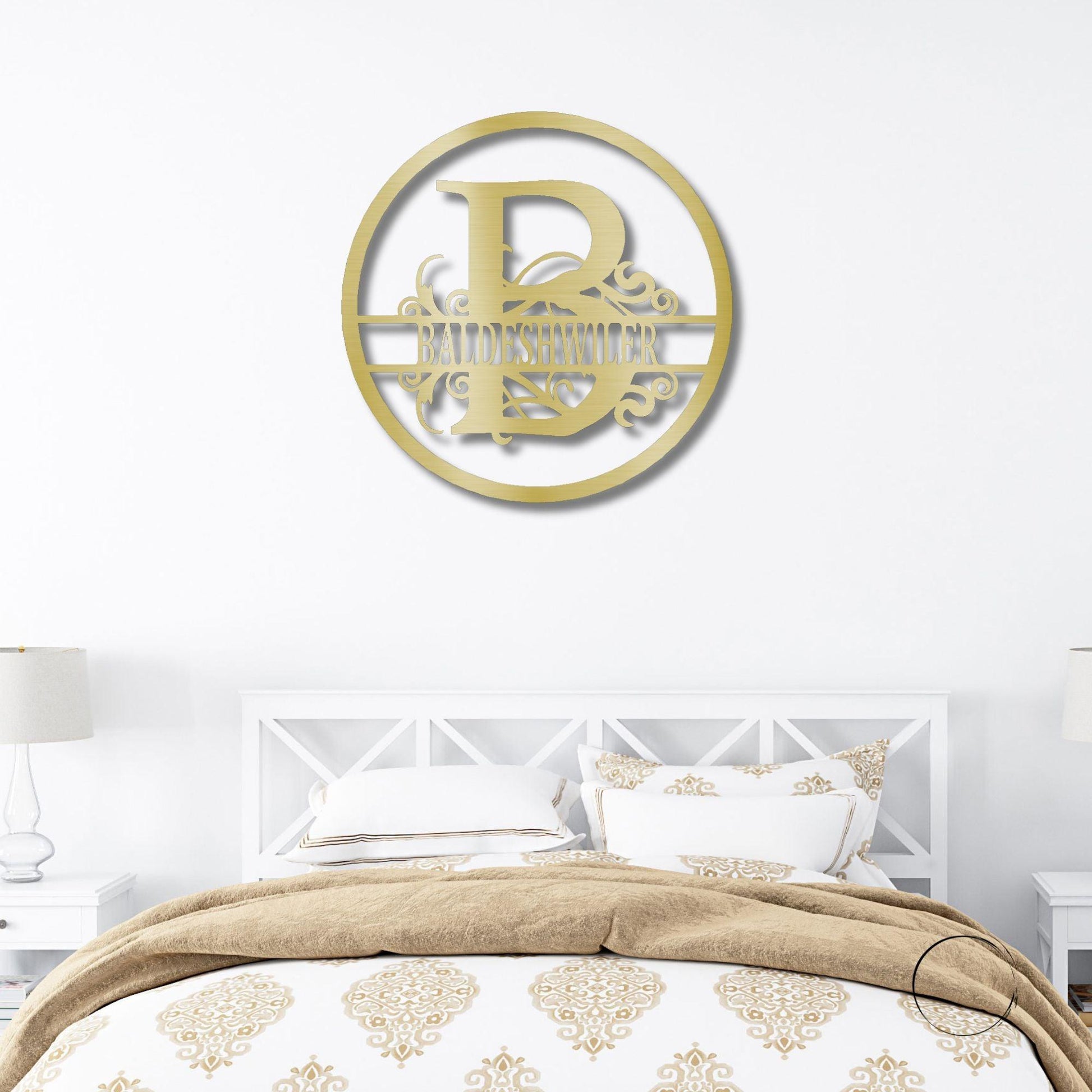 Monogrammed Elegance: Your Initial, Your Name, Your Style - Steel Wall Sign Art - Mallard Moon Gift Shop