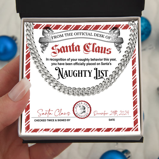 Naughty List Naughty Behavior - Cuban Link Chain Necklace