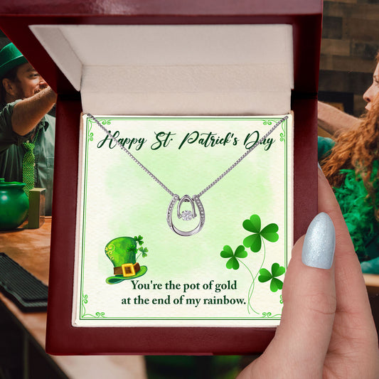 St. Patrick's Day You're the Pot of Gold Lucky in Love Pendant Necklace