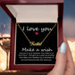 A Gift for Her - Make a Wish - Personalized Name Necklace - I Love You