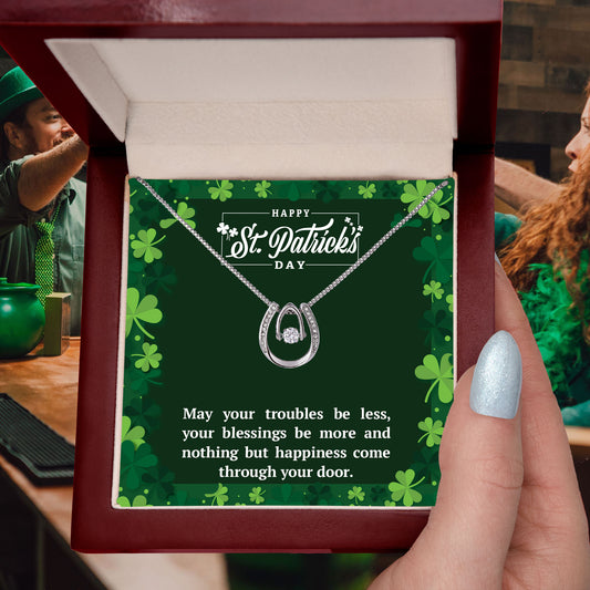 Happy St. Patrick's Day Lucky Pendant Necklace
