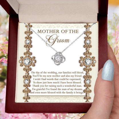 Mother of the Groom Gift New Mother and Friend Love Knot Pendant Necklace