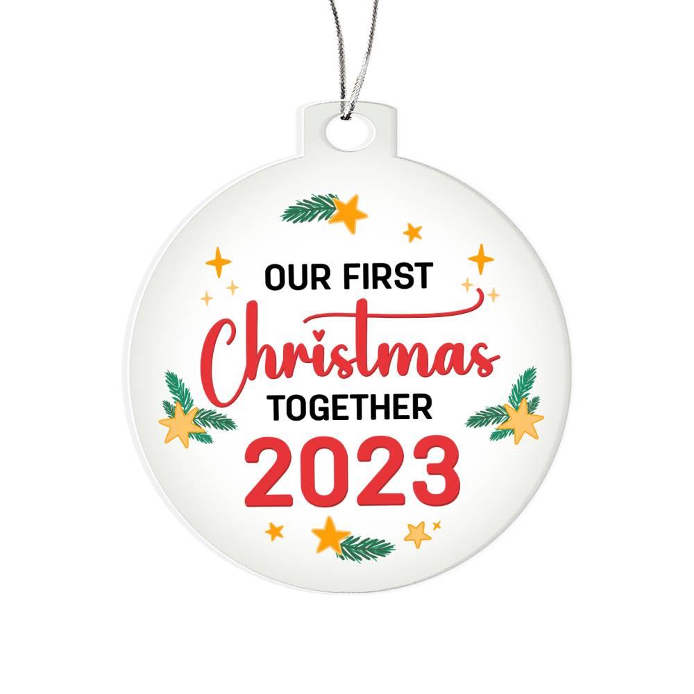 Our First Christmas Together 2023 Acrylic Keepsake Ornament - Mallard Moon Gift Shop