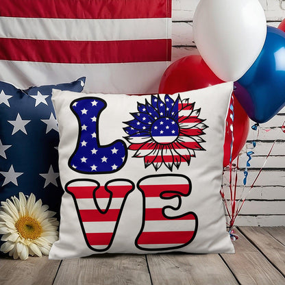 Love America Patriotic Indoor-Outdoor Pillow