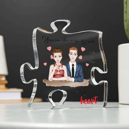 Personalized Couples You are the Missing Piece to my Heart Puzzle Acrylic Puzzle - Mallard Moon Gift Shop