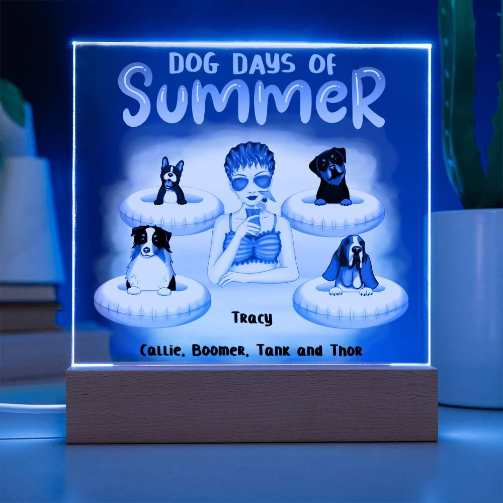 Personalized Dog Days of Summer Acrylic Plaque - Mallard Moon Gift Shop