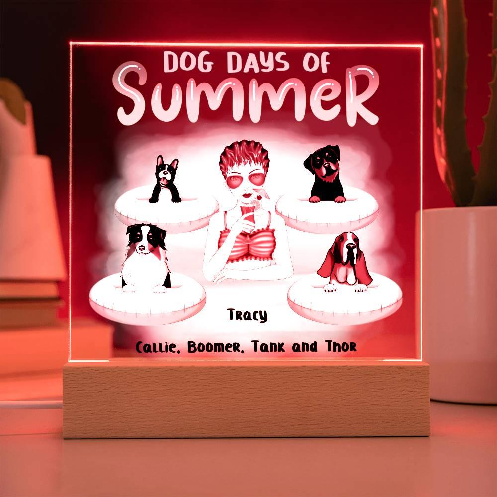 Personalized Dog Days of Summer Acrylic Plaque - Mallard Moon Gift Shop