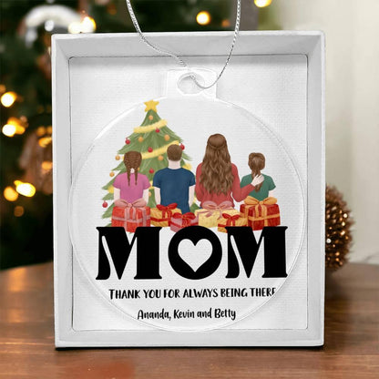 Personalized Mom Acrylic Keepsake Christmas Ornament - Mallard Moon Gift Shop