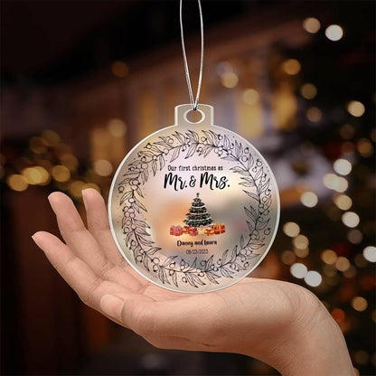 Personalized Our First Christmas Together Acrylic Keepsake Ornament - Mallard Moon Gift Shop