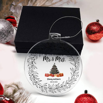 Personalized Our First Christmas Together Acrylic Keepsake Ornament - Mallard Moon Gift Shop