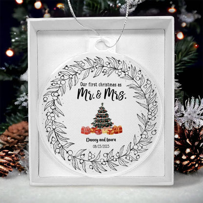 Personalized Our First Christmas Together Acrylic Keepsake Ornament - Mallard Moon Gift Shop