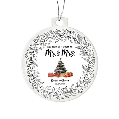 Personalized Our First Christmas Together Acrylic Keepsake Ornament - Mallard Moon Gift Shop