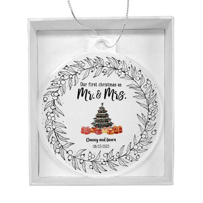 Personalized Our First Christmas Together Acrylic Keepsake Ornament - Mallard Moon Gift Shop