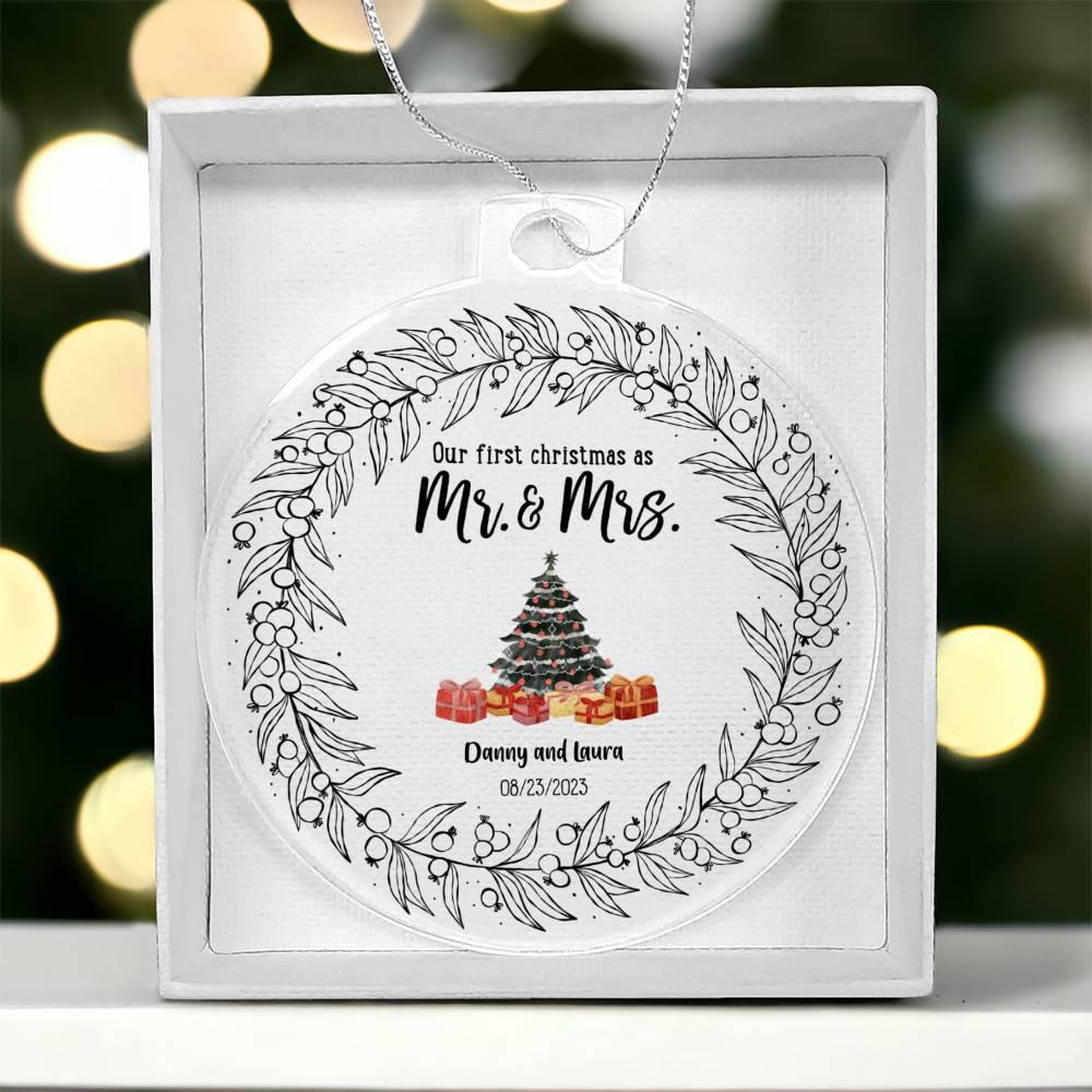 Personalized Our First Christmas Together Acrylic Keepsake Ornament - Mallard Moon Gift Shop