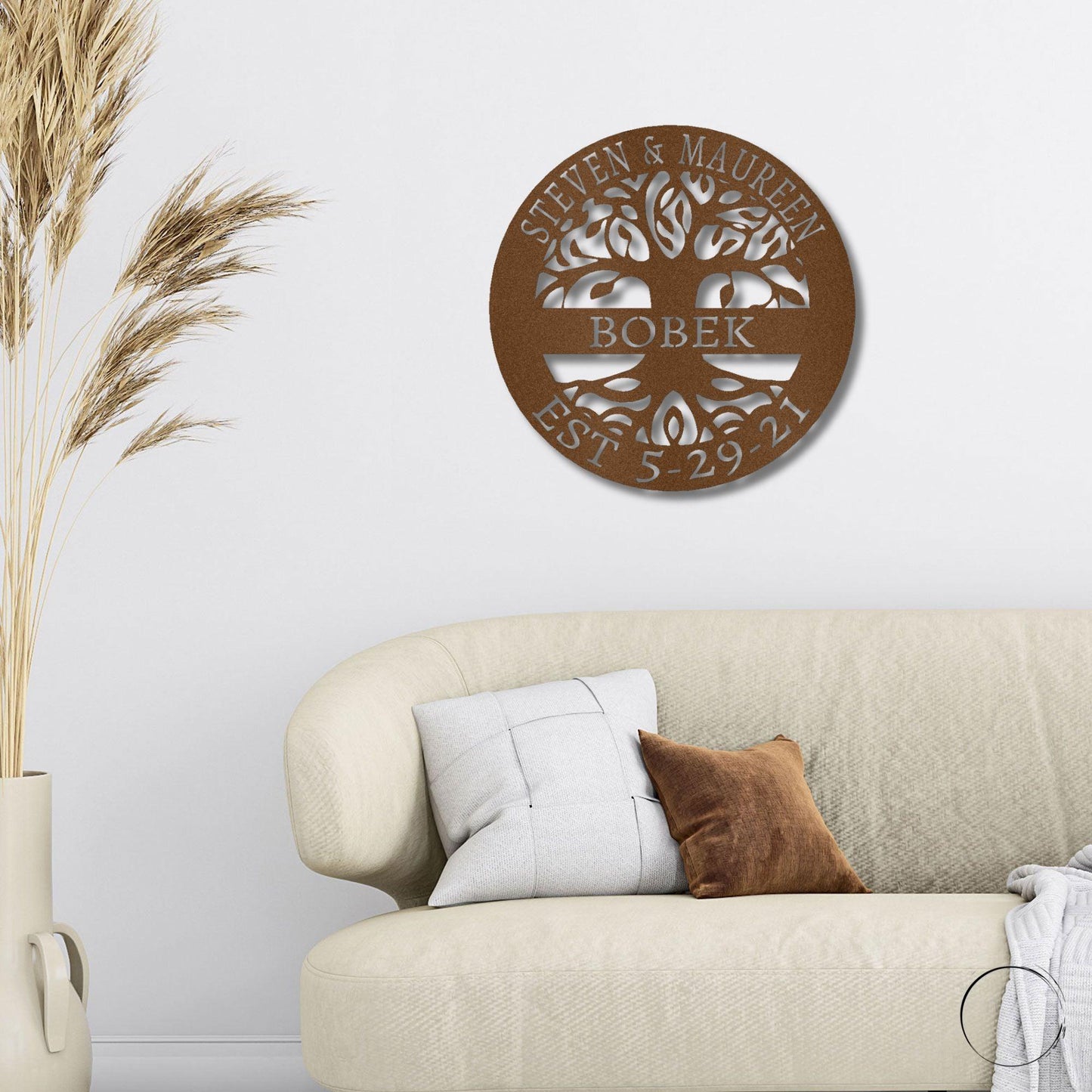 Personalized Tree of Life Metal Wall Art: Celebrate Heritage & Special Moments - Mallard Moon Gift Shop