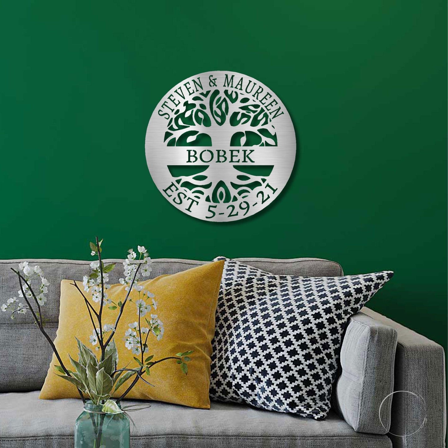 Personalized Tree of Life Metal Wall Art: Celebrate Heritage & Special Moments - Mallard Moon Gift Shop