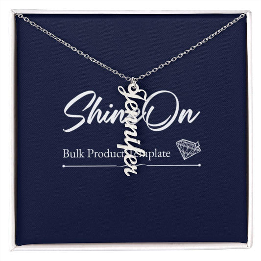 Personalized Vertical Name Necklace - Mallard Moon Gift Shop