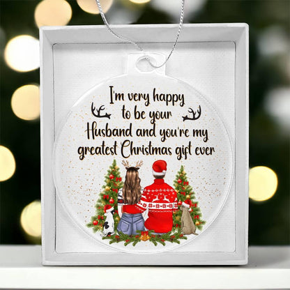 Personalized Wife Acrylic Keepsake Ornament - Mallard Moon Gift Shop