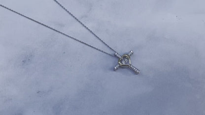 Soulmate, Wife, Girlfriend Romantic Gift - A Team - Dancing Cross Pendant Necklace