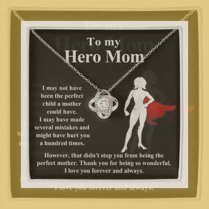 To My Hero Mom I May Not Have Been the Perfect Child. But You are the Perfect Mom Pendant Necklace by@Outfy
