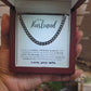 To My Wonderful Husband I Am Lucky Cuban Link Chain Necklace