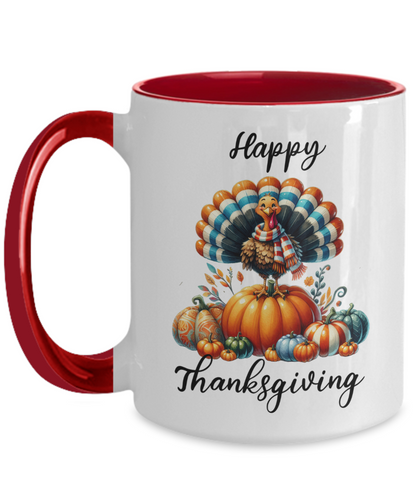 Happy Thanksgiving Ceramic Mug – Perfect for Holiday Cheer!