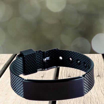 Sarcastic Personal Trainer Black Shark Mesh Bracelet Gifts, Christmas Holiday Gifts for Personal Trainer Birthday, Personal Trainer: Because greatness is woven into the fabric of every day, Coworkers, Friends - Mallard Moon Gift Shop