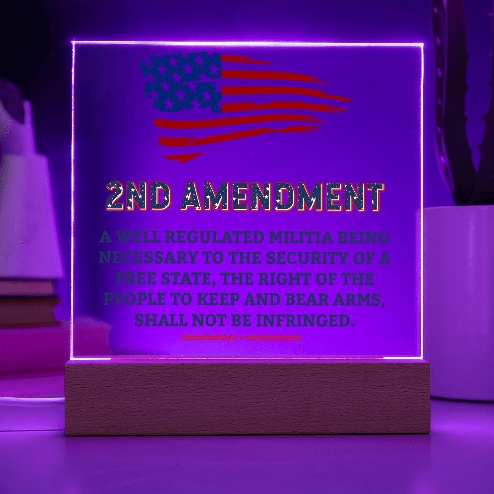 Second Amendment Patriotic Acrylic Plaque - Mallard Moon Gift Shop