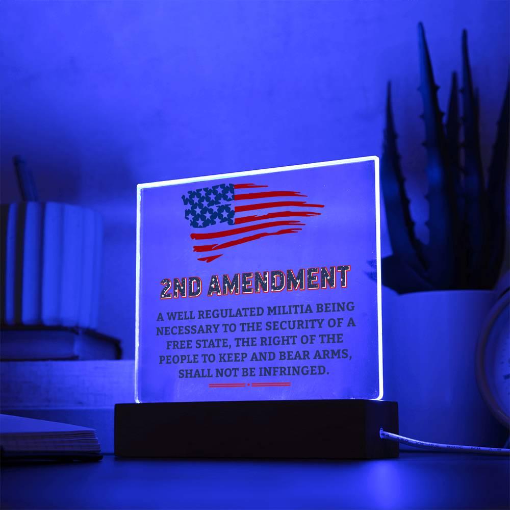 Second Amendment Patriotic Acrylic Plaque - Mallard Moon Gift Shop