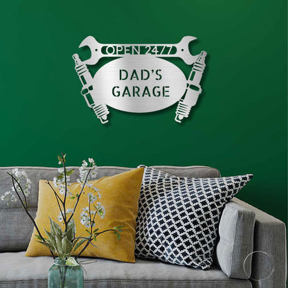 Garage Auto Mechanic Personalized Metal Art Wall Sign