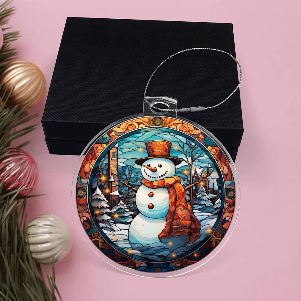 Snowman Acrylic Keepsake Ornament - Mallard Moon Gift Shop