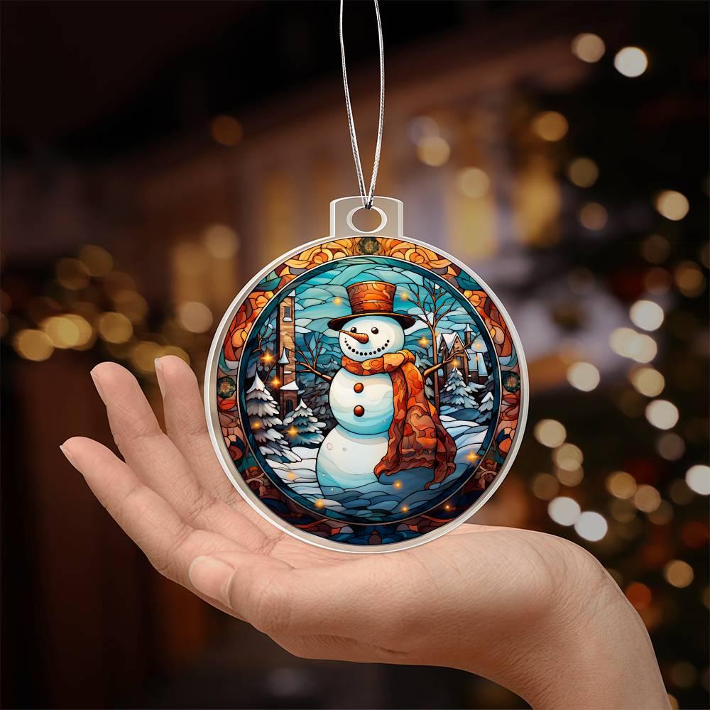 Snowman Acrylic Keepsake Ornament - Mallard Moon Gift Shop