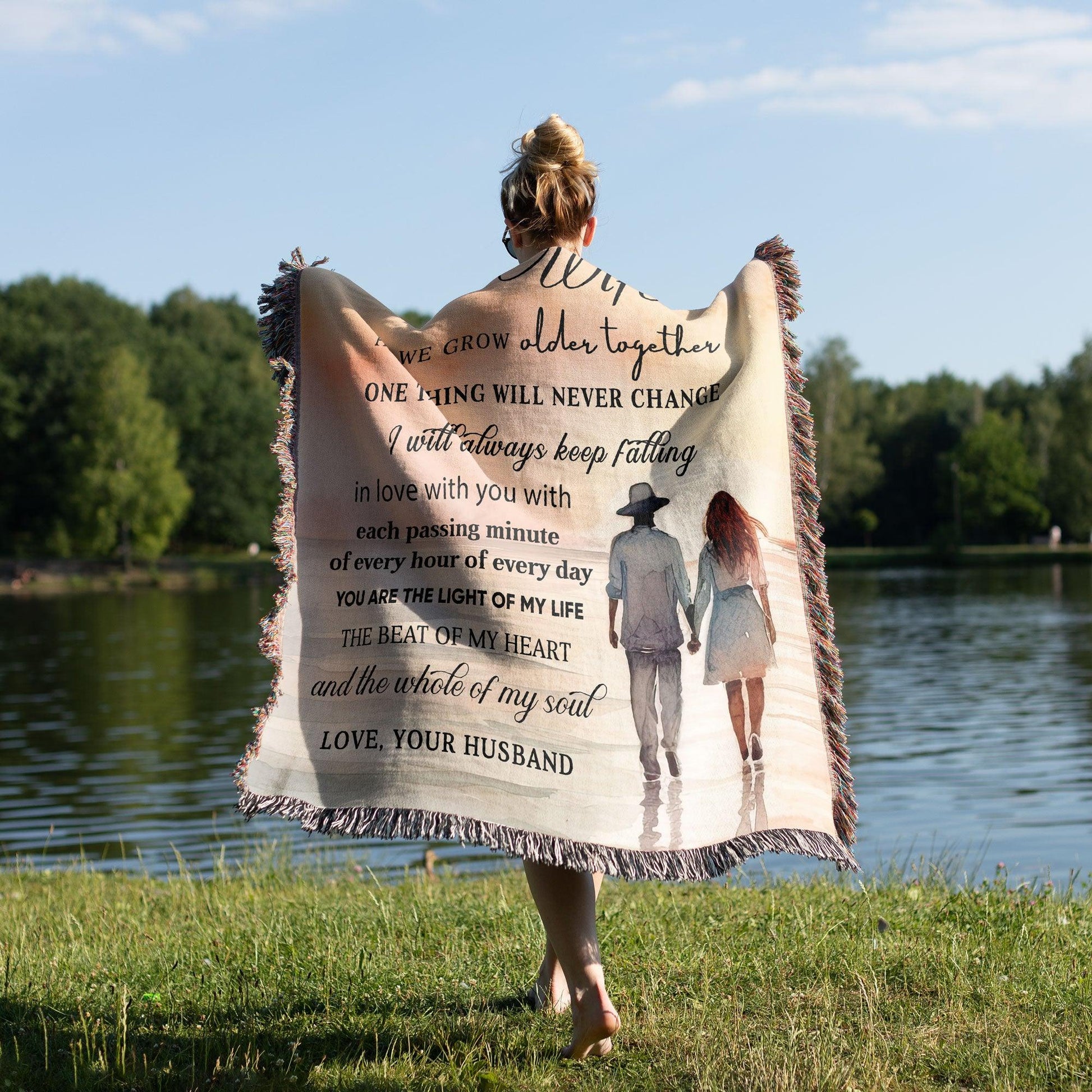 Snuggle with your Wife with this Heirloom Woven Blanket - Mallard Moon Gift Shop