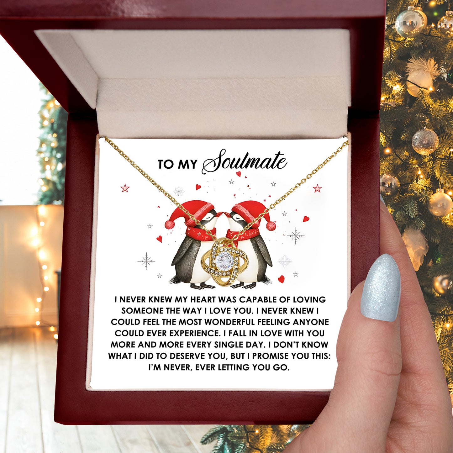 Gift for Soulmate - To Deserve You - Love Knot Pendant Necklace