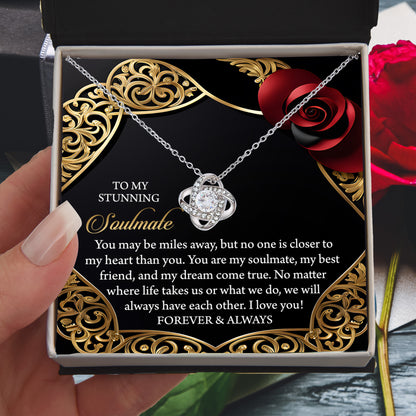 Gift for Soulmate - Have Each Other - Love Knot Pendant Necklace