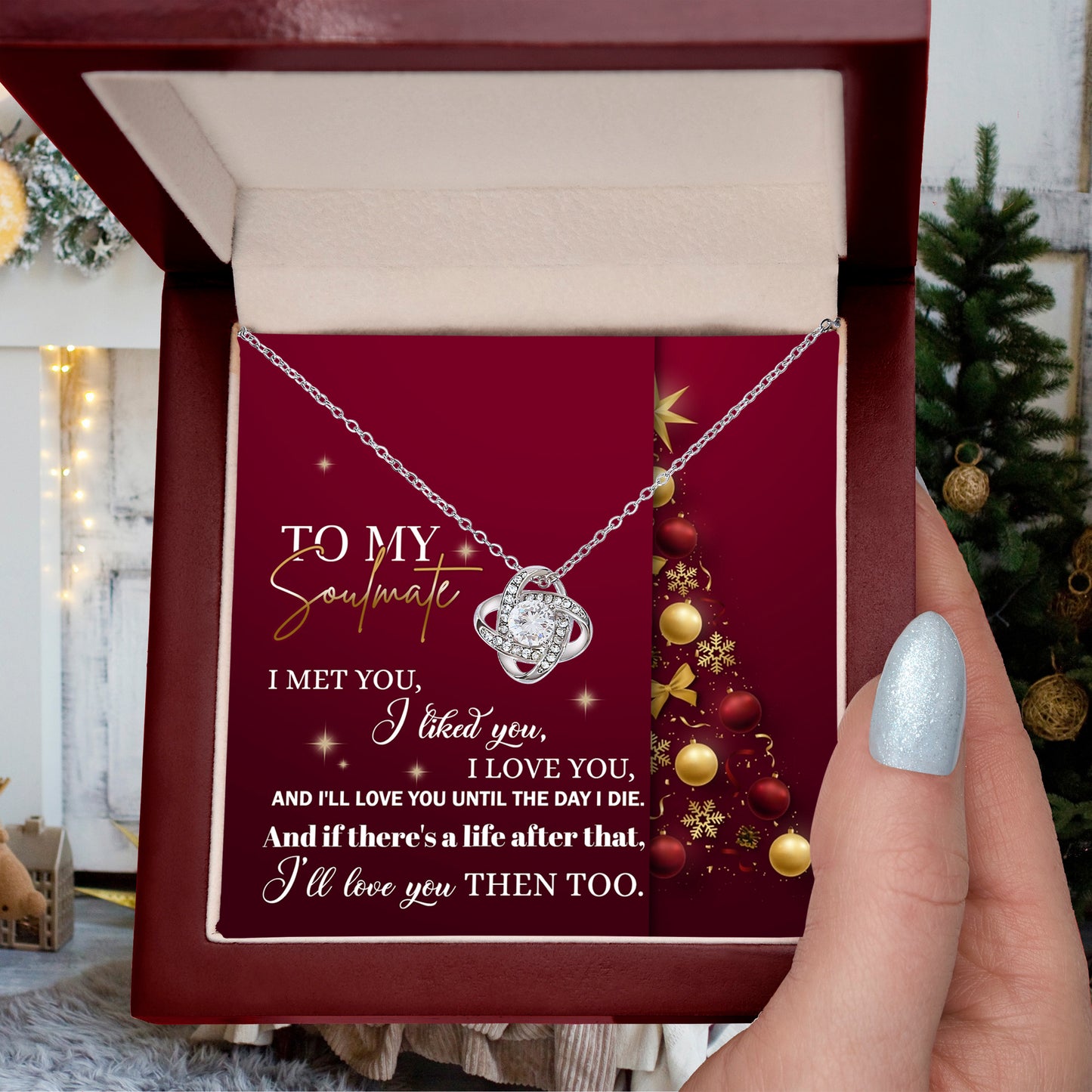 Gift for Soulmate - Love You Then - Love Knot Pendant Necklace