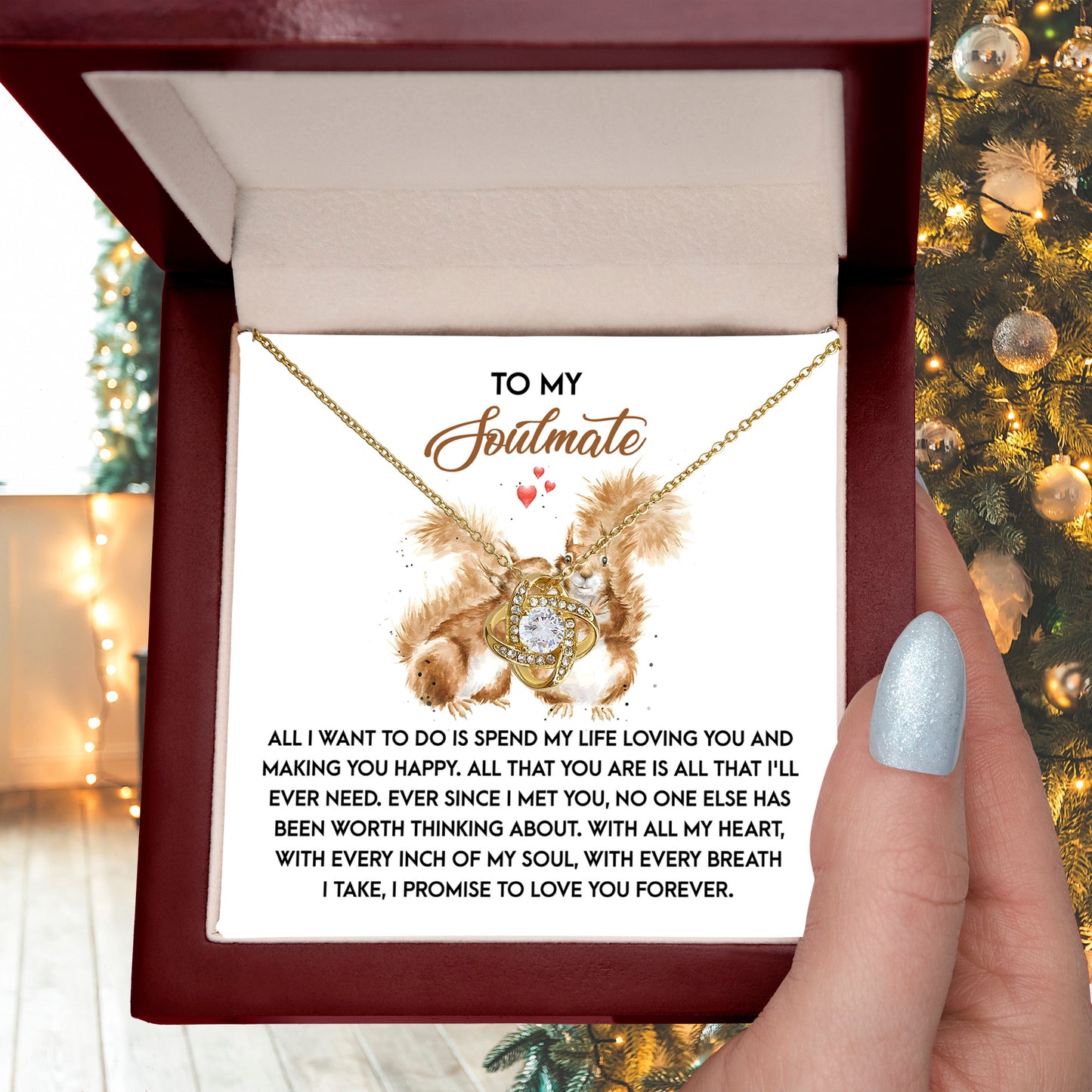 Gift for Soulmate - Making You Happy - Love Knot Pendant Necklace