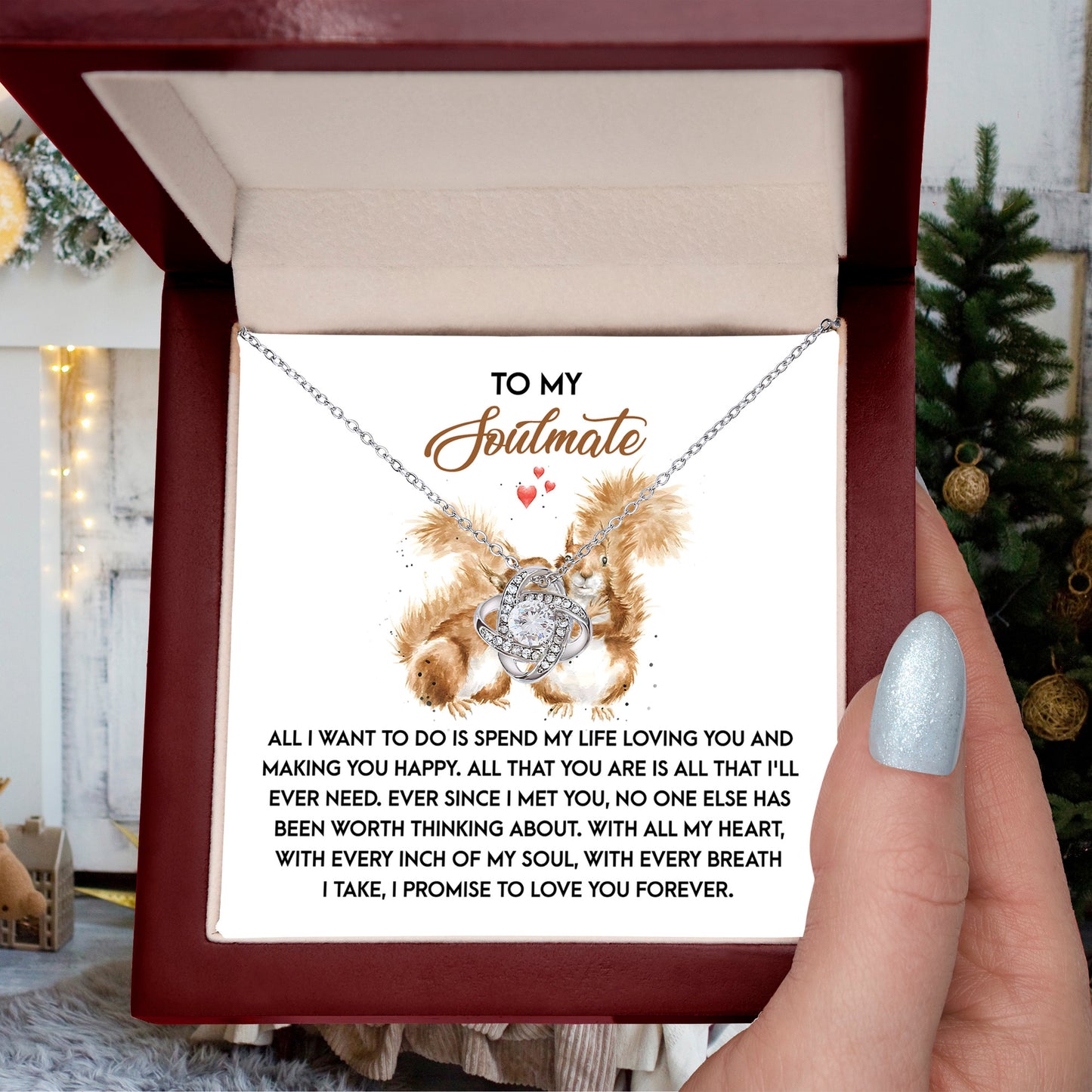 Gift for Soulmate - Making You Happy - Love Knot Pendant Necklace