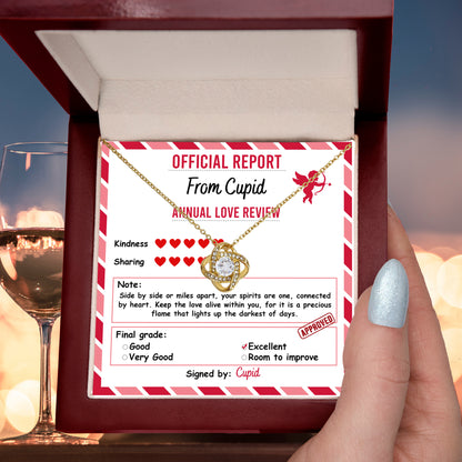 Cupid’s Official Love Report - Love Knot Necklace – A Fun and Heartfelt Valentine’s Day Gift