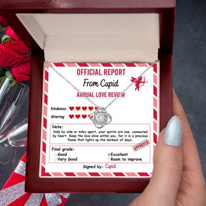 Cupid’s Official Love Report - Love Knot Necklace – A Fun and Heartfelt Valentine’s Day Gift